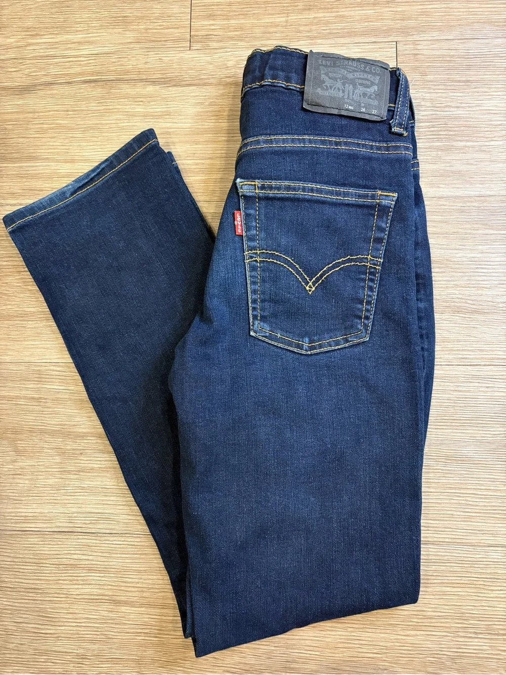 Levi's Boys 511 Slim Fit Performance Stretch Dark Wash Jeans - Size 12 Reg